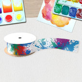 Modernes, Abstraktes, farbenfrohes Muster für farb Satinband