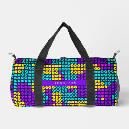 Modernes Abstraktes, farbiges Ziegelmuster Geometr Duffle Bag