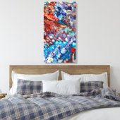 Modernes Abstraktes Fluid Acrylic - farbenfroh Leinwanddruck (Insitu (Schlafzimmer))