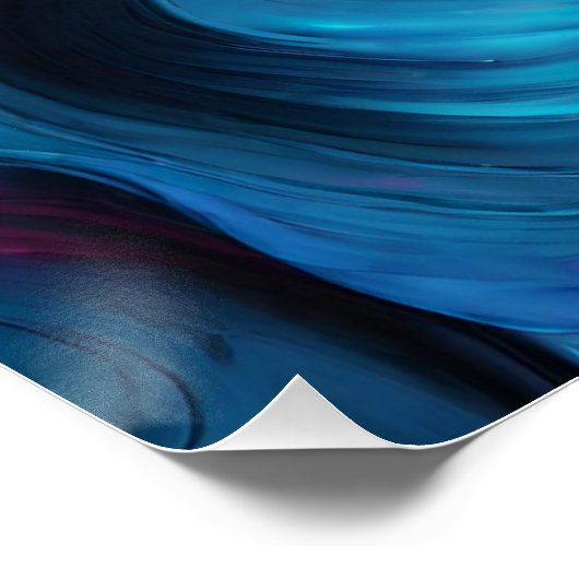 Modernes Abstraktes Fluid Art- Poster (Ecke)