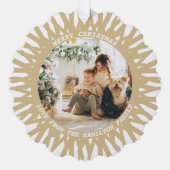 Modernes Abstraktes Foto Text Personalisiert Weihn Ornament Karte (Vorderseite)