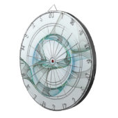 Modernes Abstraktes Fraktal Dartscheibe (Vorderseite rechts)