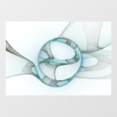 Modernes Abstraktes Fraktal Fensteraufkleber (Blatt)