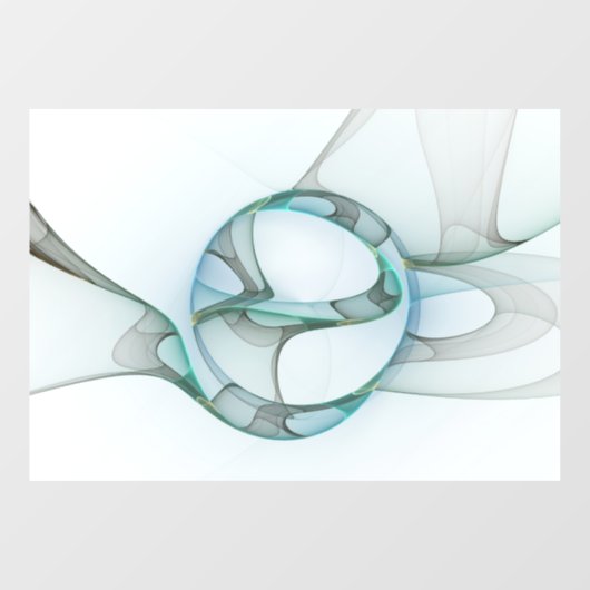 Modernes Abstraktes Fraktal Fensteraufkleber (Blatt)