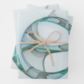 Modernes Abstraktes Fraktal Geschenkpapier Set (Beispiel)