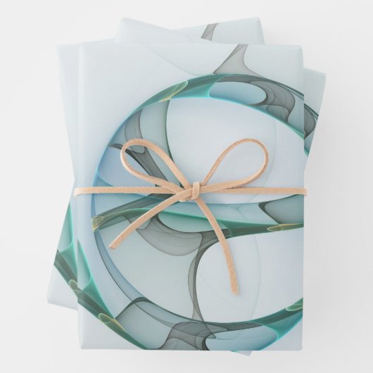 Modernes Abstraktes Fraktal Geschenkpapier Set (Beispiel)