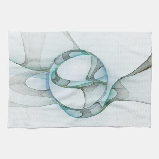 Modernes Abstraktes Fraktal Geschirrtuch (Horizontal)
