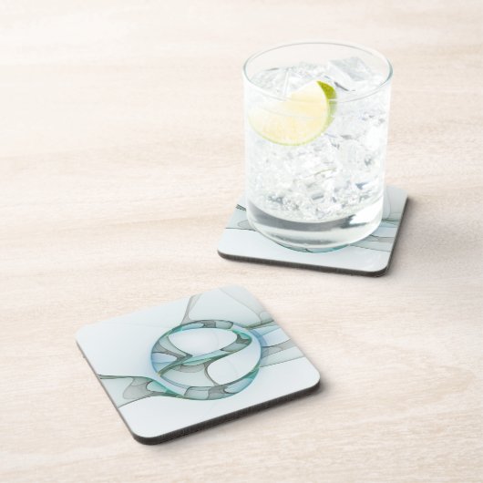 Modernes Abstraktes Fraktal Getränkeuntersetzer (Rechte Seite)