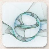 Modernes Abstraktes Fraktal Getränkeuntersetzer (Vorderseite)