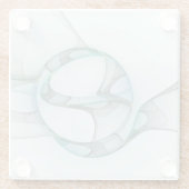 Modernes Abstraktes Fraktal Glasuntersetzer (Rückseite)