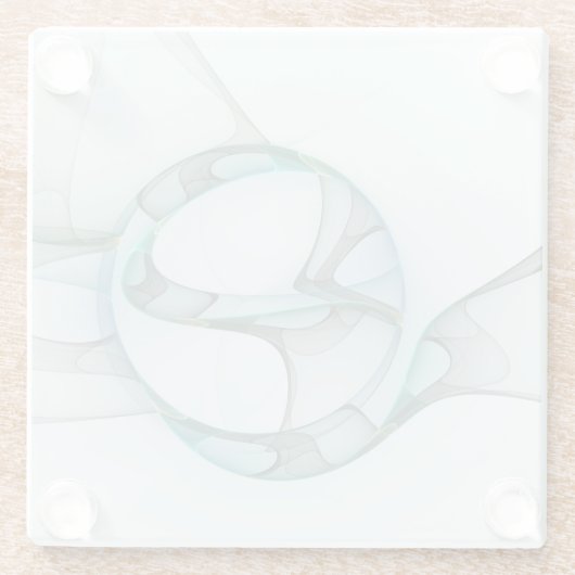 Modernes Abstraktes Fraktal Glasuntersetzer (Rückseite)
