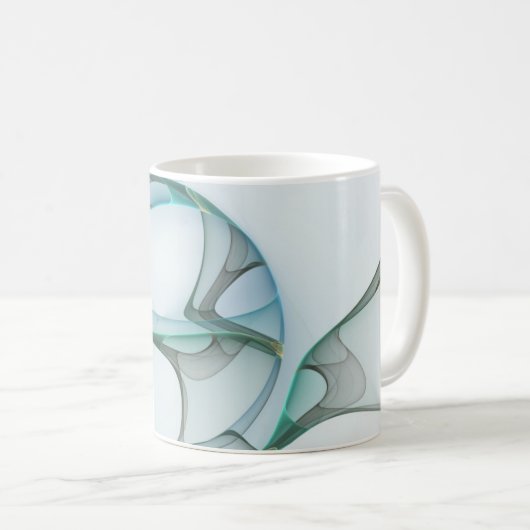 Modernes Abstraktes Fraktal Kaffeetasse (VorderseiteRechts)