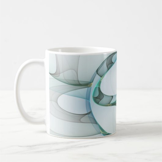 Modernes Abstraktes Fraktal Kaffeetasse (Links)