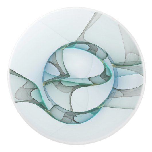 Modernes Abstraktes Fraktal Keramikknauf (Vorderseite)