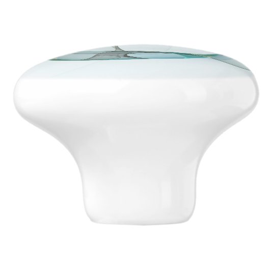 Modernes Abstraktes Fraktal Keramikknauf (Seitenansicht)