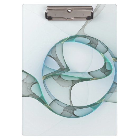 Modernes Abstraktes Fraktal Klemmbrett (Vorderseite)