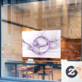 Modernes Abstraktes Fraktal Kunst, Dichtung und Mu Fensteraufkleber (Café-Fenster)