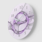 Modernes Abstraktes Fraktal Kunst, Dichtung und Mu Große Wanduhr (Winkel)