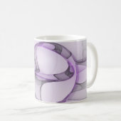Modernes Abstraktes Fraktal Kunst, Dichtung und Mu Kaffeetasse (VorderseiteRechts)