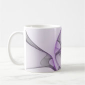Modernes Abstraktes Fraktal Kunst, Dichtung und Mu Kaffeetasse (Links)