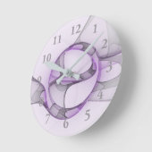 Modernes Abstraktes Fraktal Kunst, Dichtung und Mu Runde Wanduhr (Winkel)