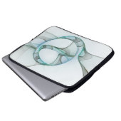 Modernes Abstraktes Fraktal Laptopschutzhülle (Vorne Knopf)