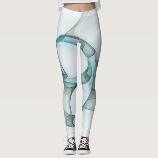 Modernes Abstraktes Fraktal Leggings (Vorderseite)