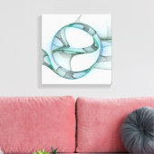Modernes Abstraktes Fraktal Leinwanddruck (Insitu (Wohnzimmer))