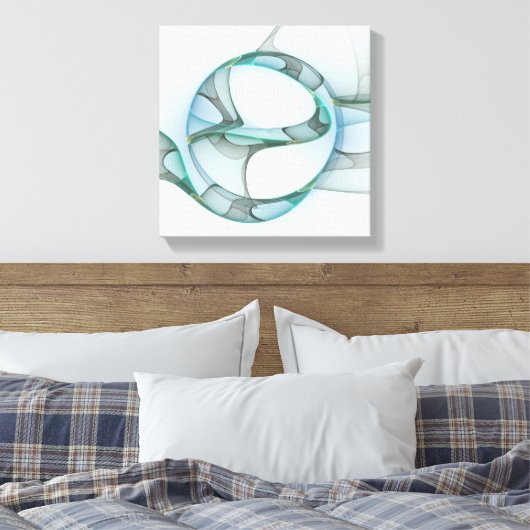 Modernes Abstraktes Fraktal Leinwanddruck (Insitu (Schlafzimmer))