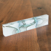 Modernes Abstraktes Fraktal Namensplakette (Seite)