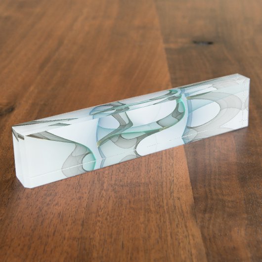 Modernes Abstraktes Fraktal Namensplakette (Seite)