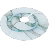 Modernes Abstraktes Fraktal Polyester Weihnachtsbaumdecke (Schrägansicht)