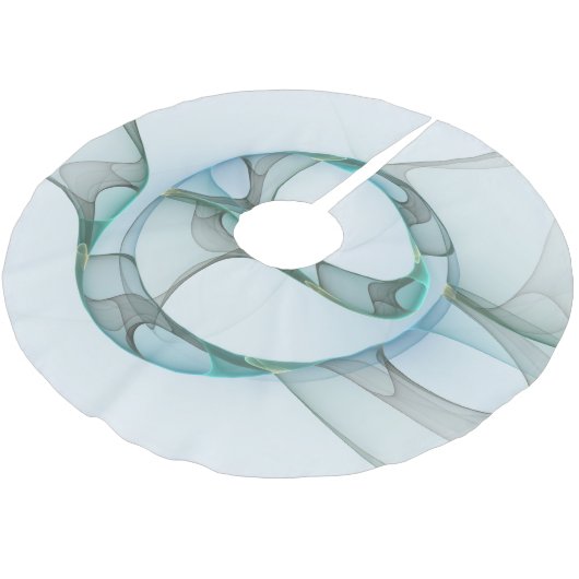 Modernes Abstraktes Fraktal Polyester Weihnachtsbaumdecke (Schrägansicht)