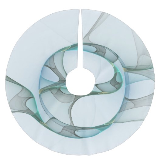 Modernes Abstraktes Fraktal Polyester Weihnachtsbaumdecke (Vorderseite)