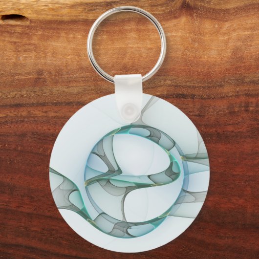 Modernes Abstraktes Fraktal Schlüsselanhänger (Rückseite)