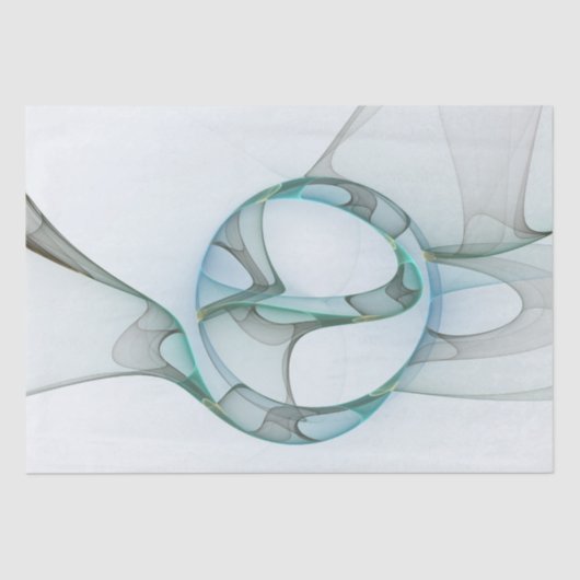 Modernes Abstraktes Fraktal Seidenpapier (Vorderseite)