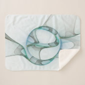 Modernes Abstraktes Fraktal Sherpadecke (Vorderseite (Horizontal))