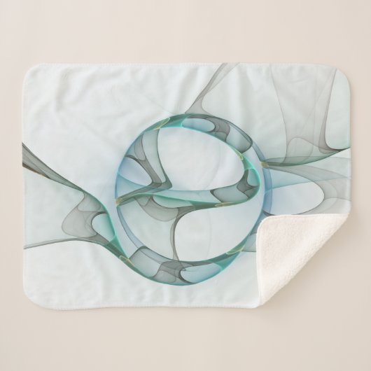 Modernes Abstraktes Fraktal Sherpadecke (Vorderseite (Horizontal))