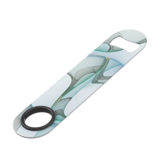 Modernes Abstraktes Fraktal Speed Flaschenöffner (Rückseite Schrägansicht)