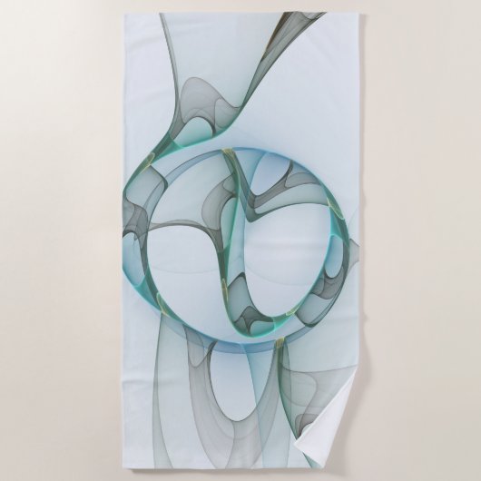Modernes Abstraktes Fraktal Strandtuch (Vorderseite)