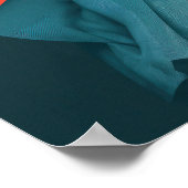 Modernes abstraktes Frauenportrait mit Blume Poster (Ecke)