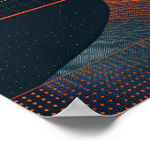 Modernes abstraktes Frauenportrait mit Blume Poster (Ecke)