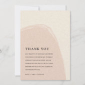 MODERNES ABSTRAKTES FUSSSUBTIL BLUSH PINK WEDD DANKESKARTE (Vorderseite)