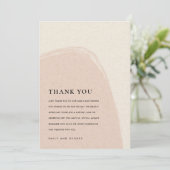 MODERNES ABSTRAKTES FUSSSUBTIL BLUSH PINK WEDD DANKESKARTE (Stehend Vorderseite)