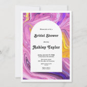 Modernes Abstraktes Galaxie-Brautparty Einladung (Vorderseite)