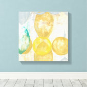 Modernes Abstraktes Gemälde auf Zeitungspapier Leinwanddruck (Insitu (Holzboden))