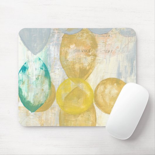 Modernes Abstraktes Gemälde auf Zeitungspapier Mousepad (Mit Mouse)