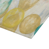 Modernes Abstraktes Gemälde auf Zeitungspapier Schneidebrett (Ecke)