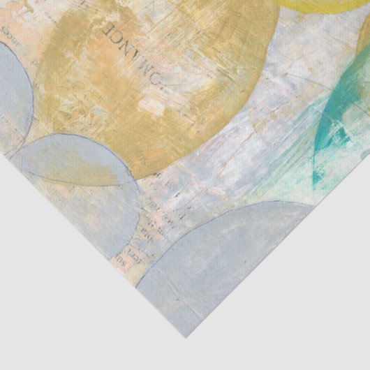 Modernes Abstraktes Gemälde auf Zeitungspapier Seidenpapier (Ausschnitt)