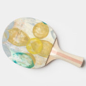 Modernes Abstraktes Gemälde auf Zeitungspapier Tischtennis Schläger (Seitenansicht)